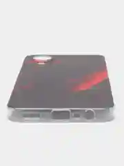 Красный силиконовый чехол на Oppo A17K/Оппо A17К, прозрачный, с рисунком, защита камеры