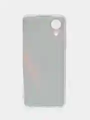 Красный силиконовый чехол на Oppo A17K/Оппо A17К, прозрачный, с рисунком, защита камеры