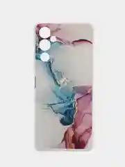 Ледяной силиконовый чехол на Tecno Pova 4 / Текно Пова 4 прозрачный, с рисунком, защита камеры