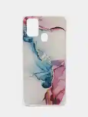 Ледяной силиконовый чехол на Samsung Galaxy M31 / Самсунг M31 с рисунком, защита камеры