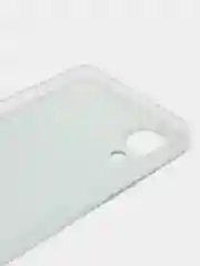 Светло-синий силиконовый чехол на Oppo A17K/Оппо A17К, прозрачный, с рисунком, защита камеры