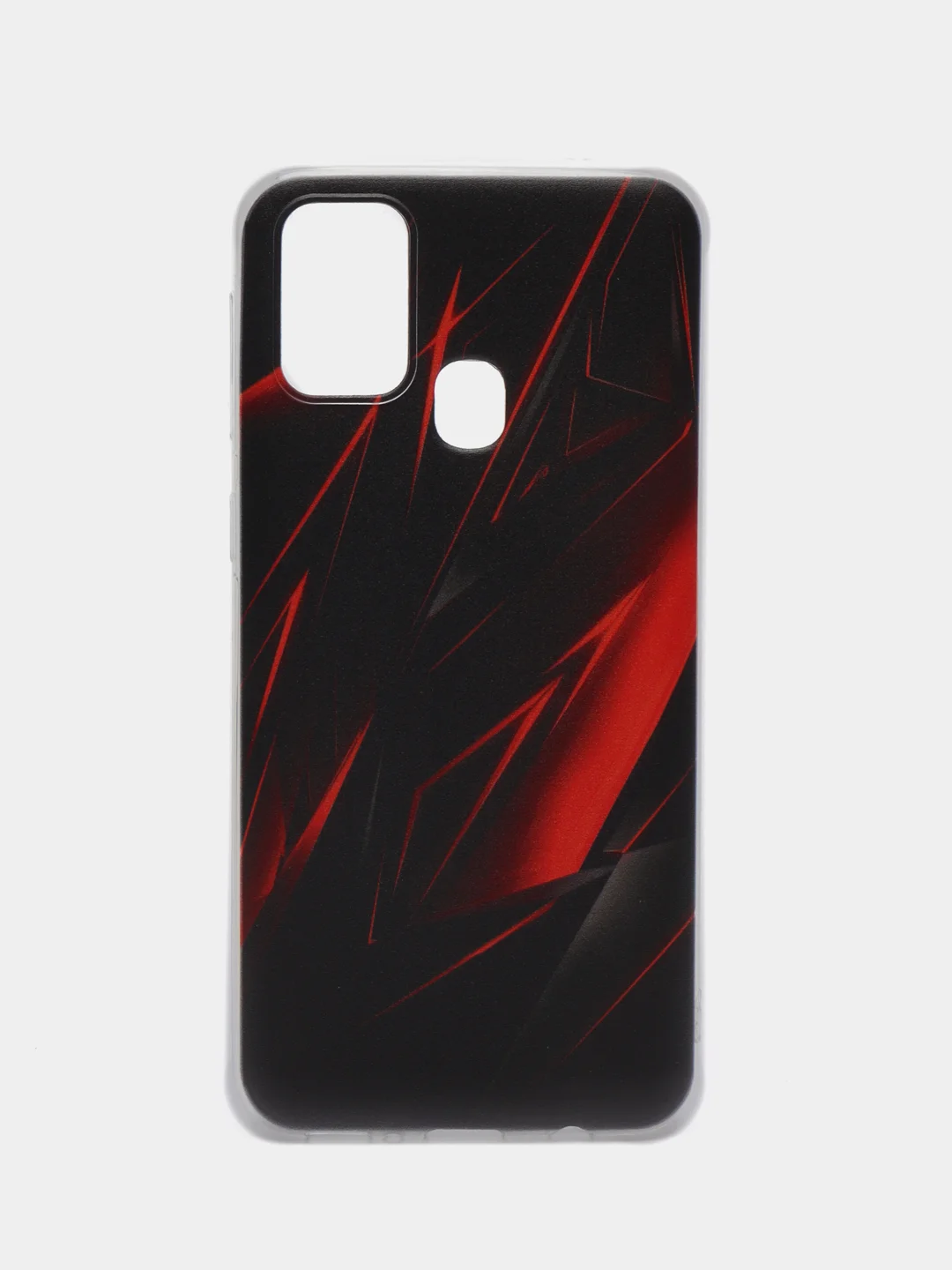 Красный силиконовый чехол на Samsung Galaxy M31 / Самсунг M31 с рисунком, защита камеры