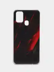 Красный силиконовый чехол на Samsung Galaxy M31 / Самсунг M31 с рисунком, защита камеры
