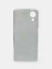 Бирюзовый силиконовый чехол на Oppo A17K/Оппо A17К, прозрачный, с рисунком, защита камеры