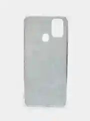 Бирюзовый силиконовый чехол на Samsung Galaxy M31 / Самсунг M31 с рисунком, защита камеры