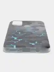 Бирюзовый силиконовый чехол на Samsung Galaxy M31 / Самсунг M31 с рисунком, защита камеры