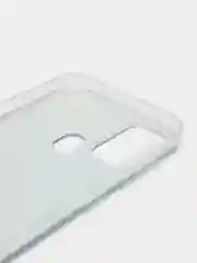 Светло-синий силиконовый чехол на Samsung Galaxy M31 / Самсунг M31 с рисунком, защита камеры