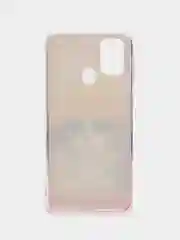 Желтый силиконовый чехол на Samsung Galaxy M31 / Самсунг M31 с рисунком, защита камеры