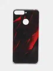 Красный чехол на Huawei Honor 7C/7A Pro/Y6 Prime 2018 / Хонор 7С, с рисунком, защита камеры