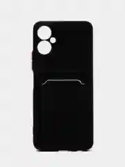 Силиконовый чехол для Tecno Spark 9 Pro Техно Спарк 9 Про с карманом для карт, прозрачный