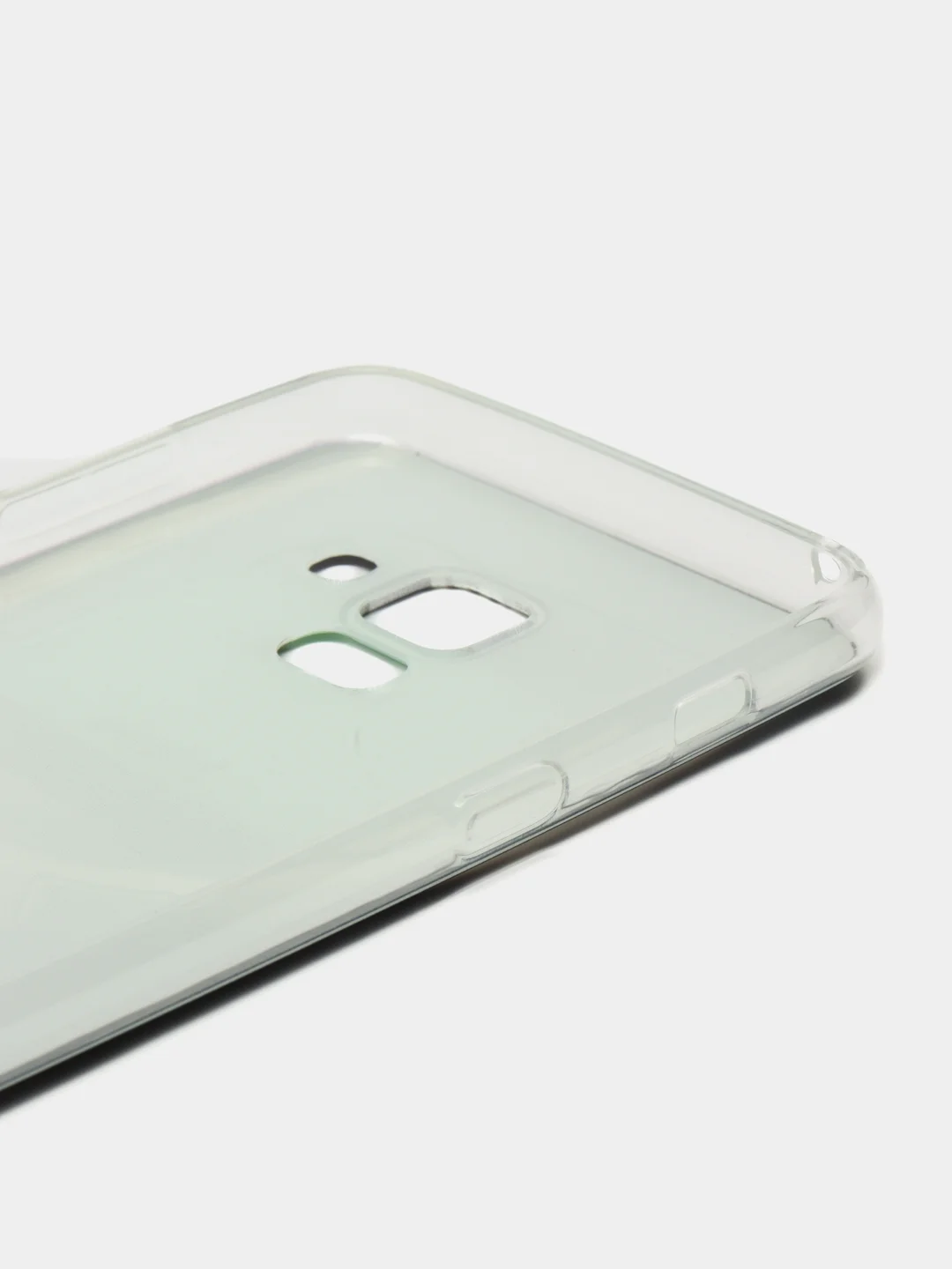 Угольный силиконовый чехол на Samsung Galaxy A8 2018 / Самсунг A8 2018 с рисунком, защита камеры