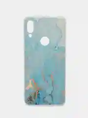 Светло-синий чехол на Huawei P Smart Z/Honor 9X / Хонор 9Х прозрачный, с рисунком, защита камеры