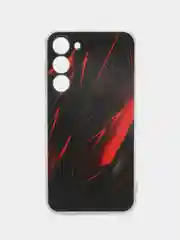 Красный чехол на Samsung Galaxy S23 Plus 5G / Самсунг S23 Плюс 5G с рисунком, защита камеры