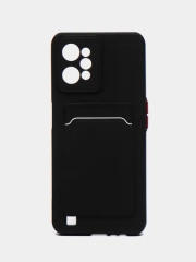 Силиконовый чехол для Realme C31 (Реалми С31), с карманом для карт, прозрачный