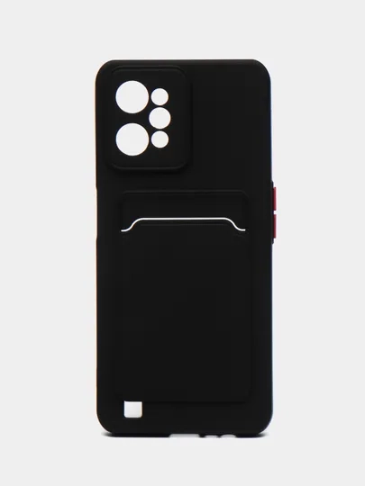 Силиконовый чехол для Realme C31 (Реалми С31), с карманом для карт, прозрачный