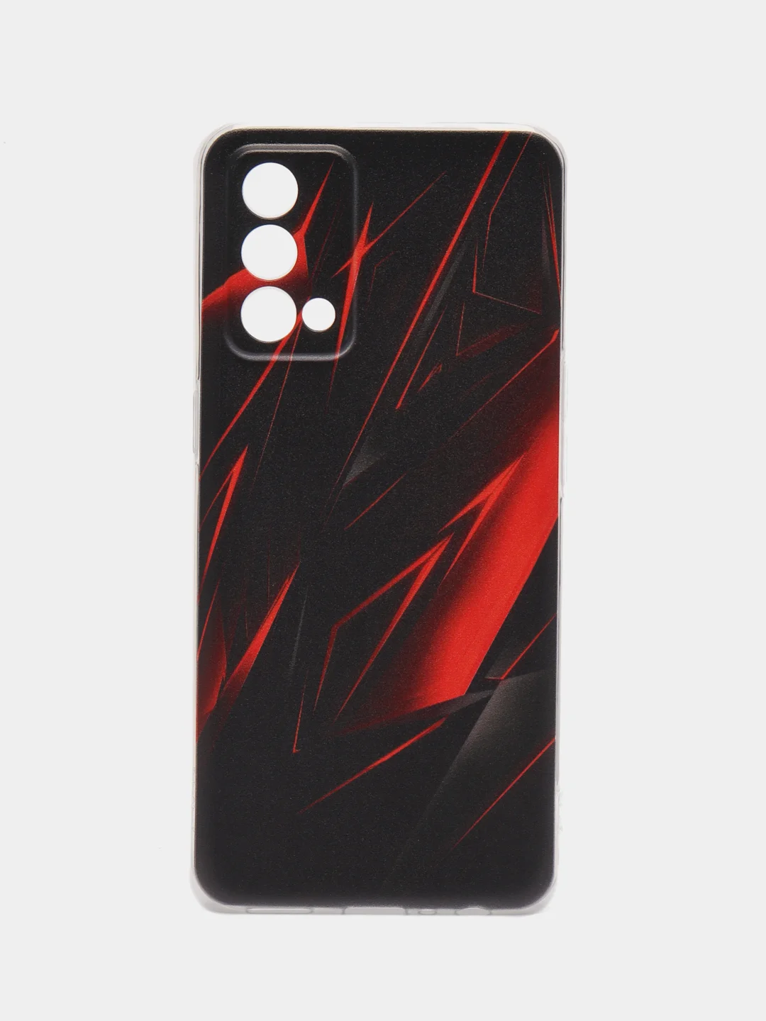 Красный чехол на Realme GT Master Edition / Реалми GT Master Edition с рисунком, защита камеры