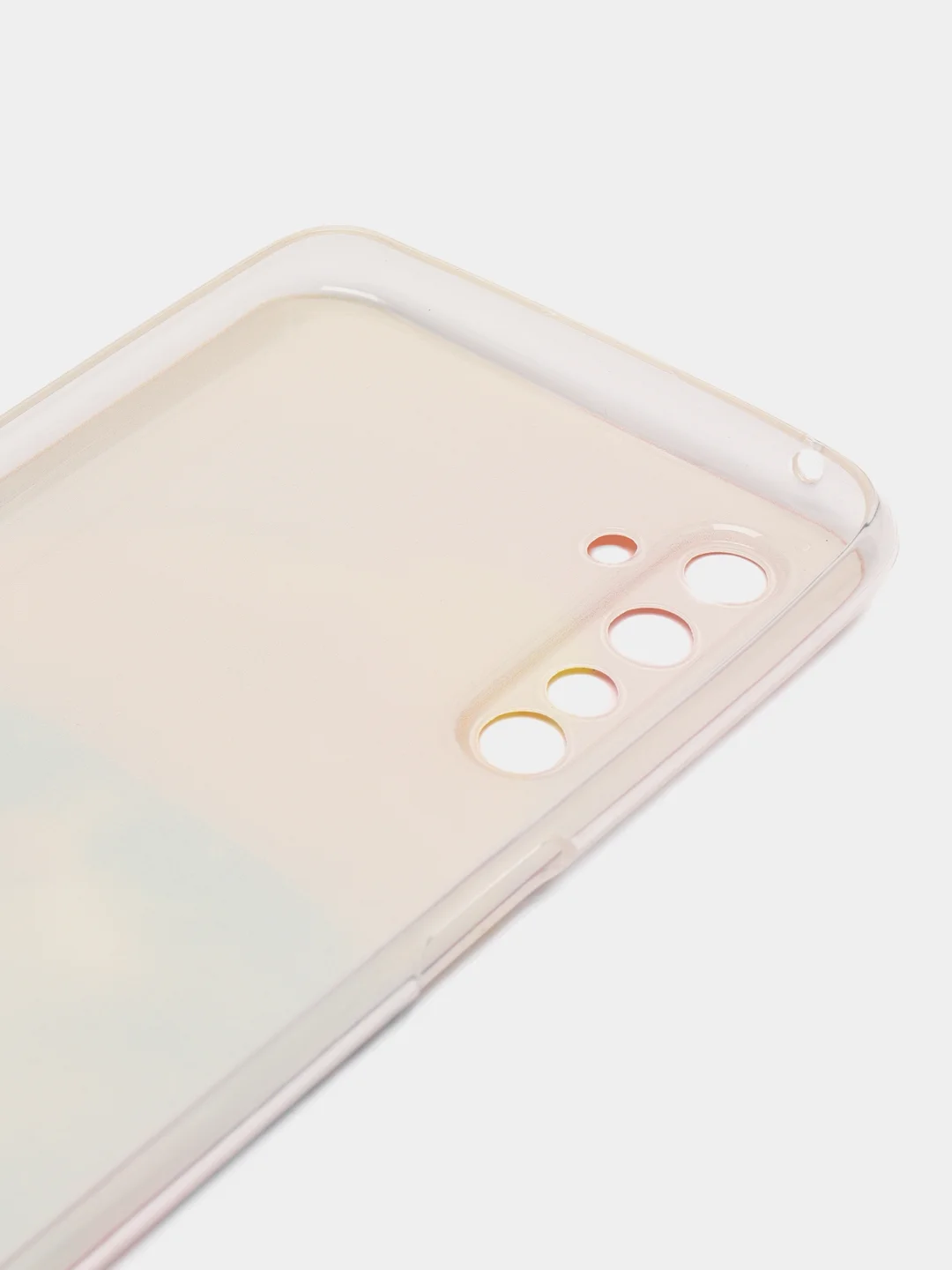 Желтый силиконовый чехол на Realme 6 Pro / Реалми 6 Про прозрачный, с рисунком, защита камеры