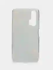 Светло-синий силиконовый чехол на Huawei Honor 20 Pro / Хонор 20 Pro, рисунком, защита камеры