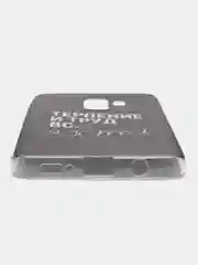 Тёмно-коричневый силиконовый чехол на Samsung Galaxy S9 Plus / Самсунг S9 Plus с рисунком, защита камеры