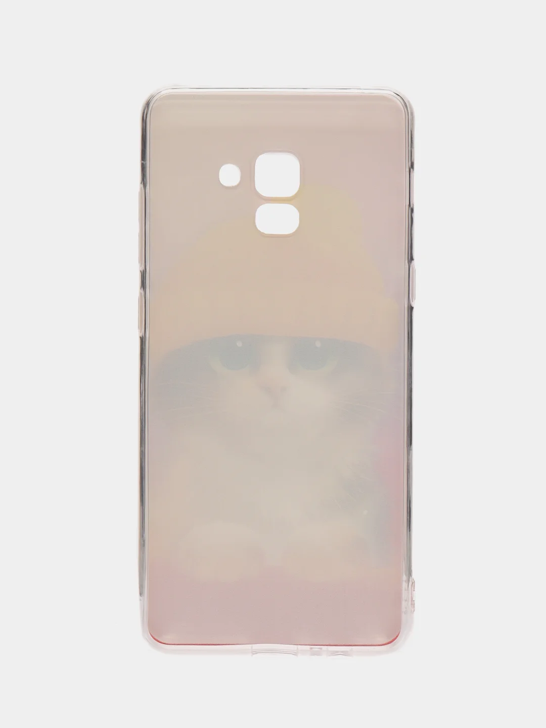 Желтый чехол на Samsung Galaxy A8 Plus 2018 / Самсунг A8 Plus с рисунком, защита камеры
