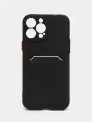 Силиконовый чехол для iPhone 13 Pro Max, с карманом для карт, прозрачный