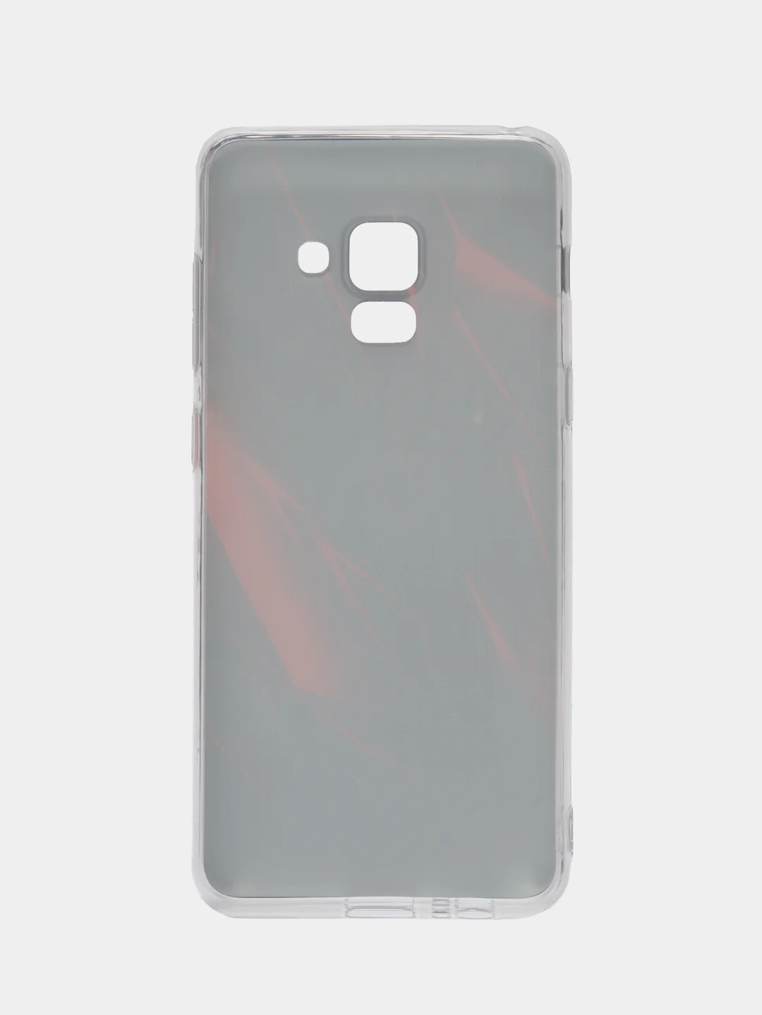 Красный силиконовый чехол на Samsung Galaxy A8 2018 / Самсунг A8 2018 с рисунком, защита камеры