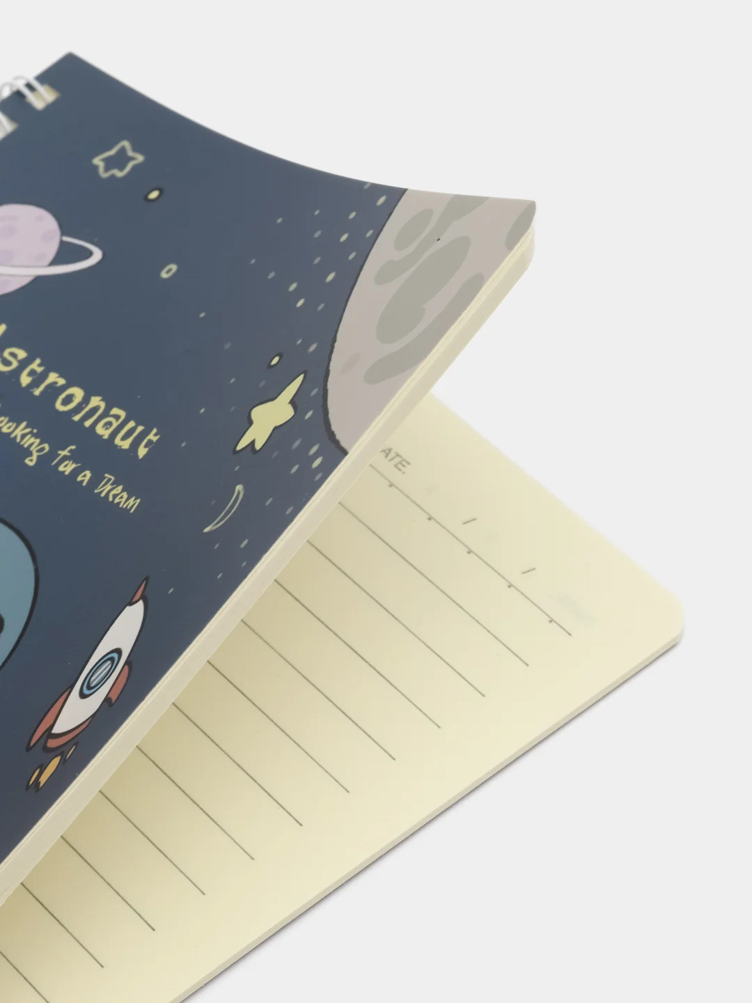Синий блокнот с пружиной А5, записная книжка в линейку, 60 листов