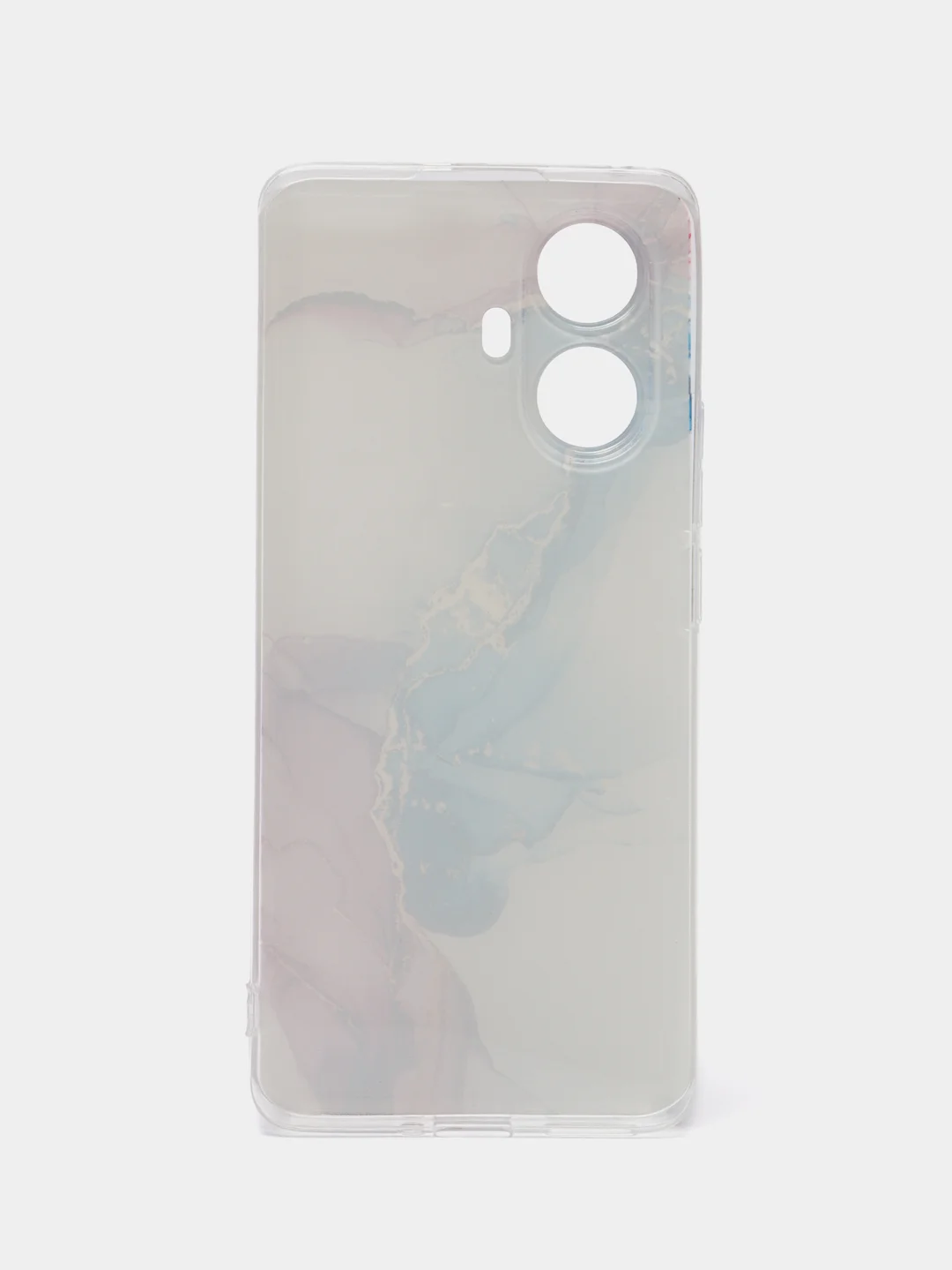 Ледяной чехол на Realme 10 Pro+ / Реалми 10 Про плюс прозрачный, с рисунком, защита камеры