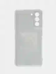 Тёмно-коричневый силиконовый чехол на Samsung Galaxy S21 FE / Самсунг S21 FE, с рисунком, защита камеры