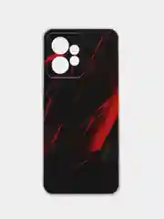 Красный чехол на Xiaomi Redmi Note 12 4G / Сяоми Редми Ноут 12 4G с рисунком, защита камеры