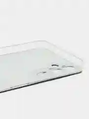 Тёмно-коричневый силиконовый чехол на Tecno Pova 4 / Текно Пова 4 прозрачный, с рисунком, защита камеры