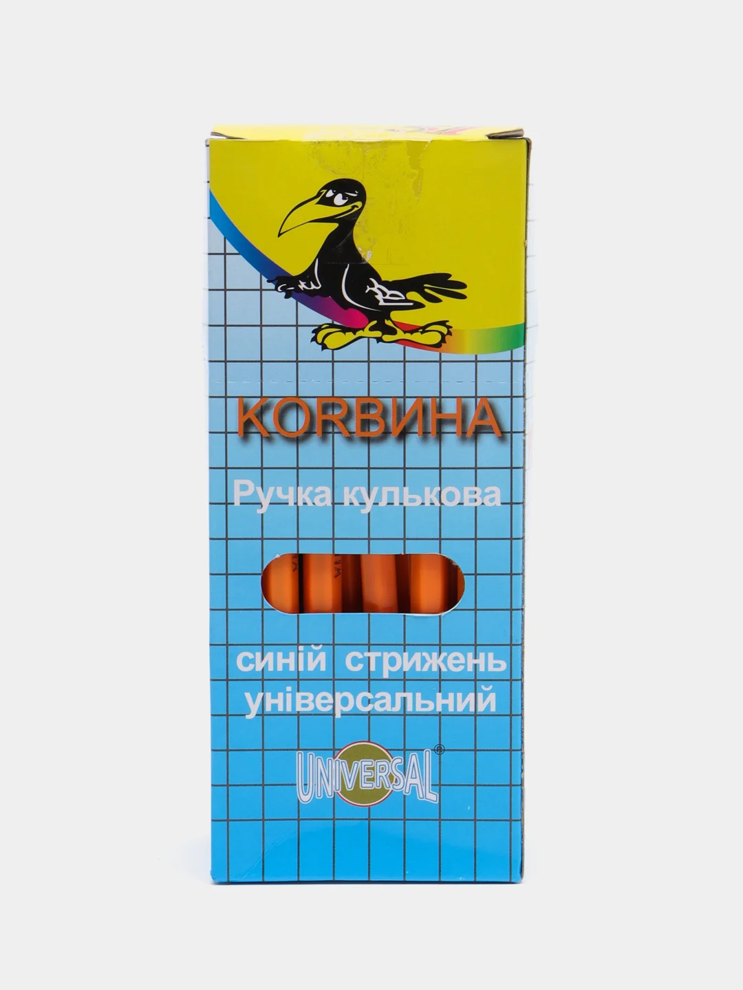 Оранжевый ручка шариковая синяя 1 мм, 50 шт