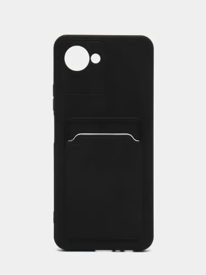 Силиконовый чехол для Realme C30, C30S, Realme 50i Prime,с карманом для карт, прозрачный