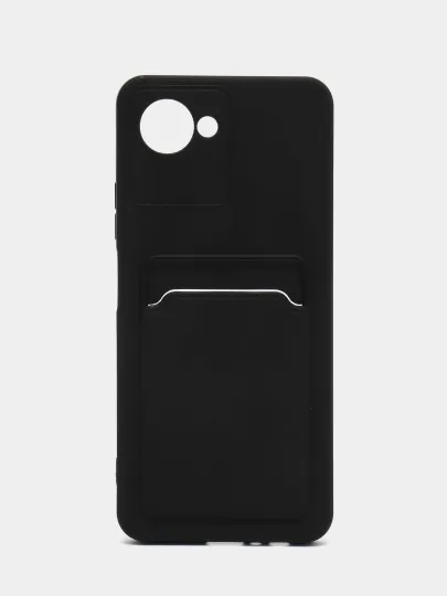 Силиконовый чехол для Realme C30, C30S, Realme 50i  Prime,с карманом для карт, прозрачный