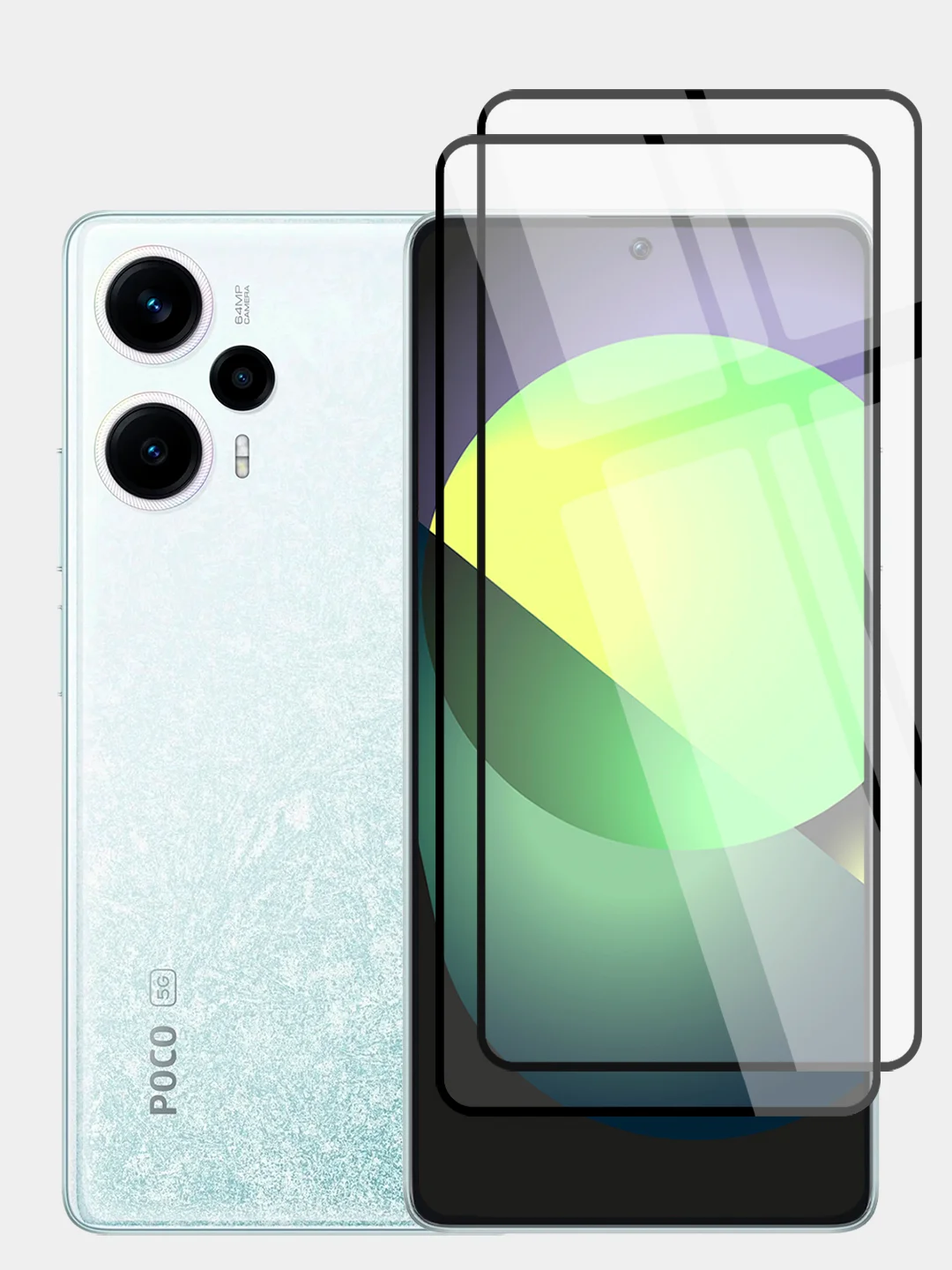 Прозрачный 1-2 шт стекло для Xiaomi Poco F5/Redmi Note 12 Turbo защитное BROSCORP,олеофобное покрытие