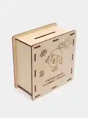 Розовый копилка деревянная для денег,  в сборе, копилка тик ток 50500