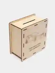 Черный копилка деревянная для денег,  в сборе, копилка тик ток 50500