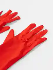Красный атласные перчатки, удлиненные, выше локтя, 16 цветов