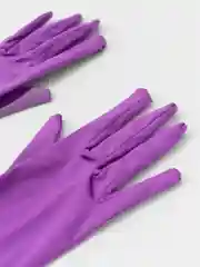 Фиолетовый атласные перчатки, удлиненные, выше локтя, 16 цветов