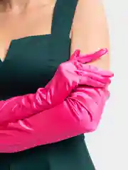 Фуксия атласные перчатки, удлиненные, выше локтя, 16 цветов