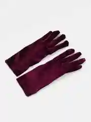 Марсала перчатки женские длинные / короткие бархатные черные