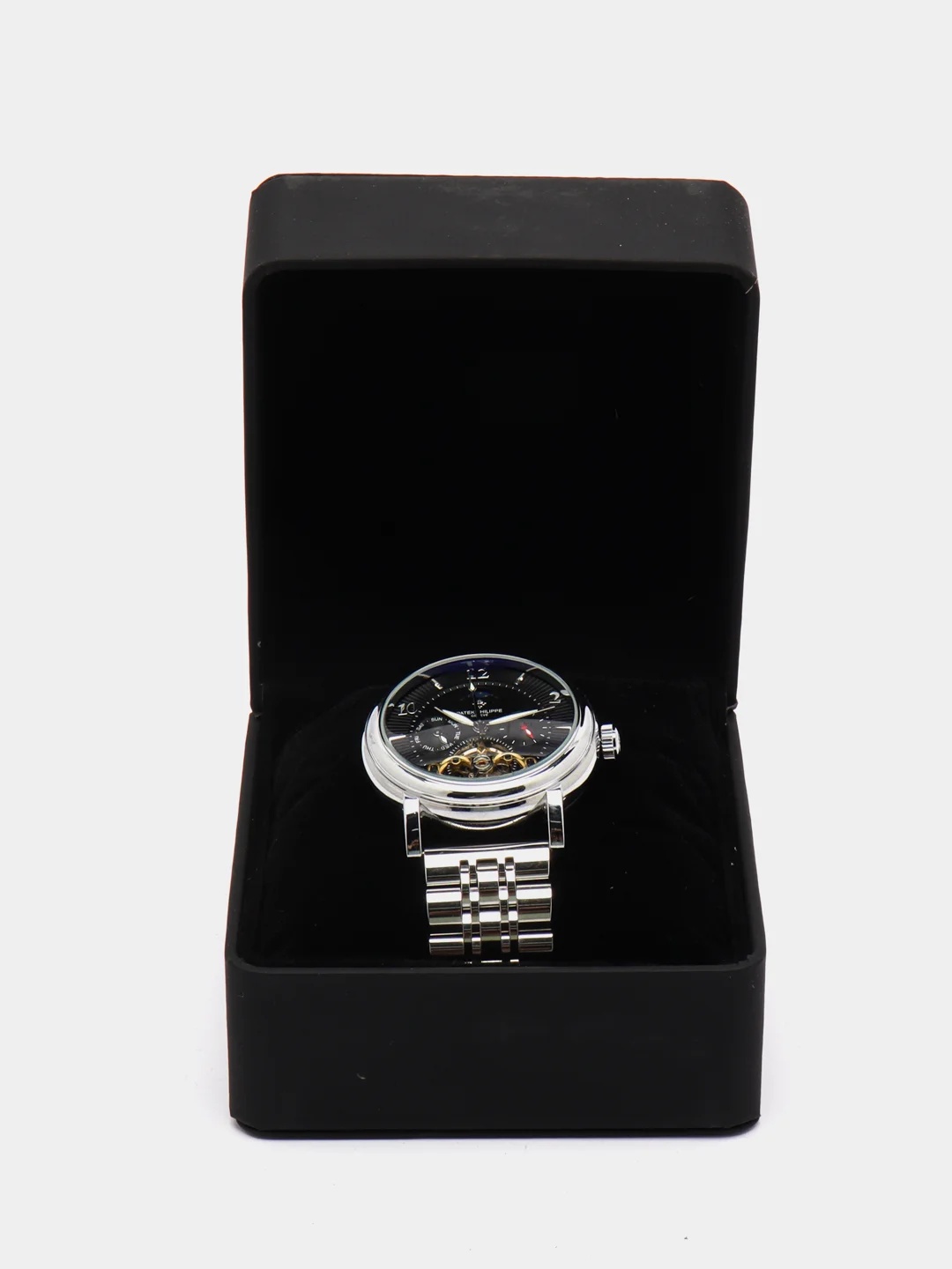 Черный часы механические Patek Philippe, мужские