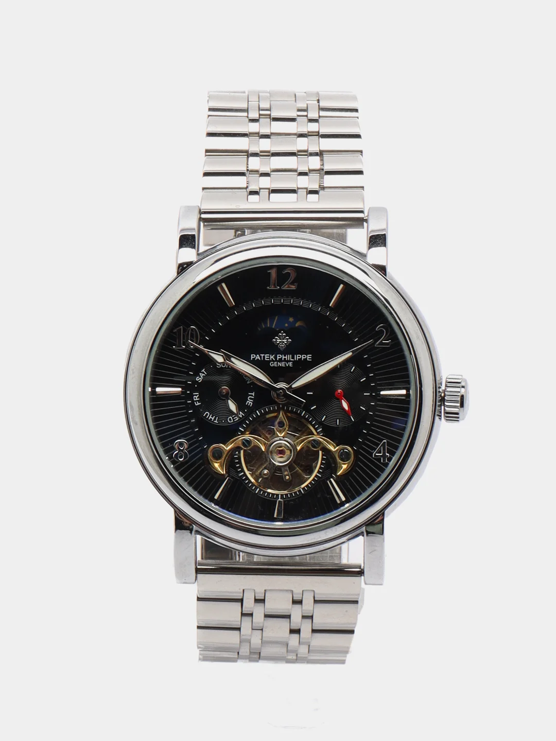 Черный часы механические Patek Philippe, мужские
