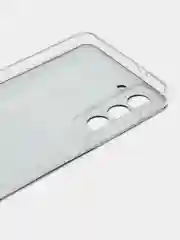 Хром силиконовый чехол на Samsung Galaxy S21 / Самсунг S21 прозрачный с рисунком, защита камеры