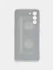 Хром силиконовый чехол на Samsung Galaxy S21 / Самсунг S21 прозрачный с рисунком, защита камеры