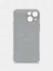 Черный силиконовый чехол на iPhone 13 mini / Айфон 13 mini, с рисунком, защита камеры