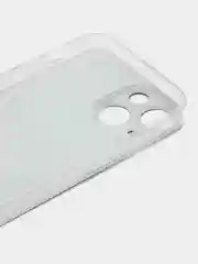 Угольный силиконовый чехол на iPhone 13 mini / Айфон 13 mini, с рисунком, защита камеры