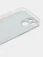 Бирюзовый силиконовый чехол на iPhone 13 mini / Айфон 13 mini, с рисунком, защита камеры