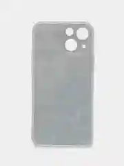Бирюзовый силиконовый чехол на iPhone 13 mini / Айфон 13 mini, с рисунком, защита камеры