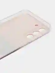 Желтый силиконовый чехол на Samsung Galaxy S21 FE / Самсунг S21 FE, с рисунком, защита камеры